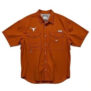 Texas Longhorns UT Columbia PFG Mens Shirt Size XL Vented Fishing Tamiami Orange